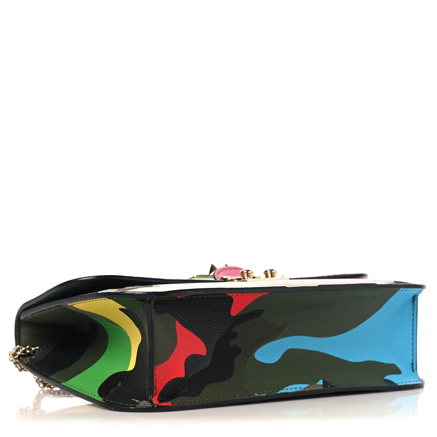 Nappa Canvas Camouflage Medium Glam Lock Rockstud Flap Multicolor - Image 4