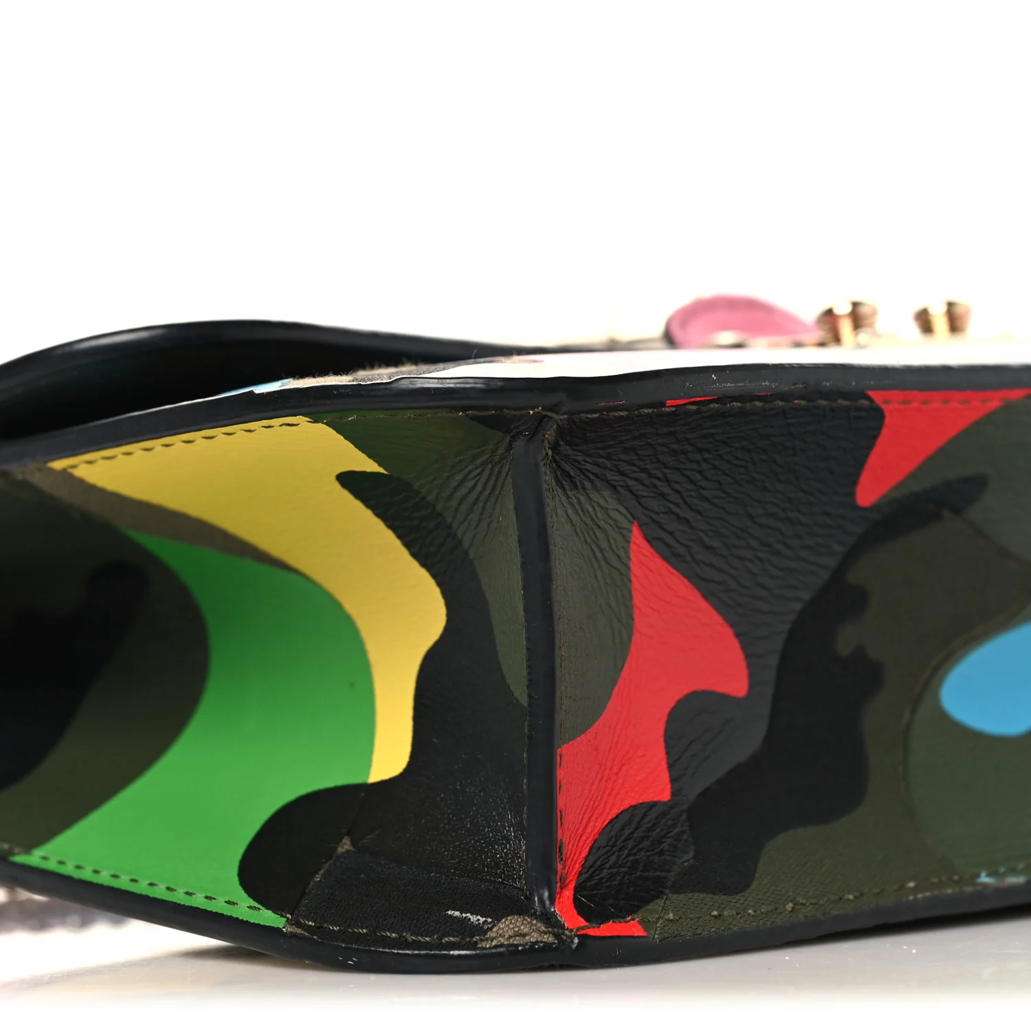 Nappa Canvas Camouflage Medium Glam Lock Rockstud Flap Multicolor - Image 8