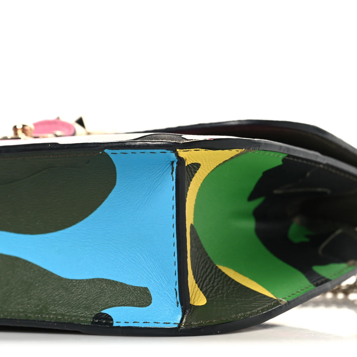Nappa Canvas Camouflage Medium Glam Lock Rockstud Flap Multicolor - Image 9
