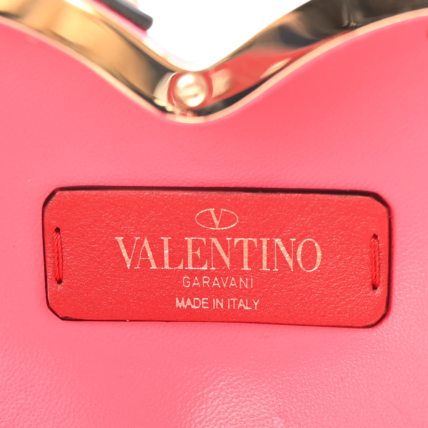 Nappa Carry Secrets Heart Rockstud Spike Minaudiere Clutch Shadow Pink Red - Image 5