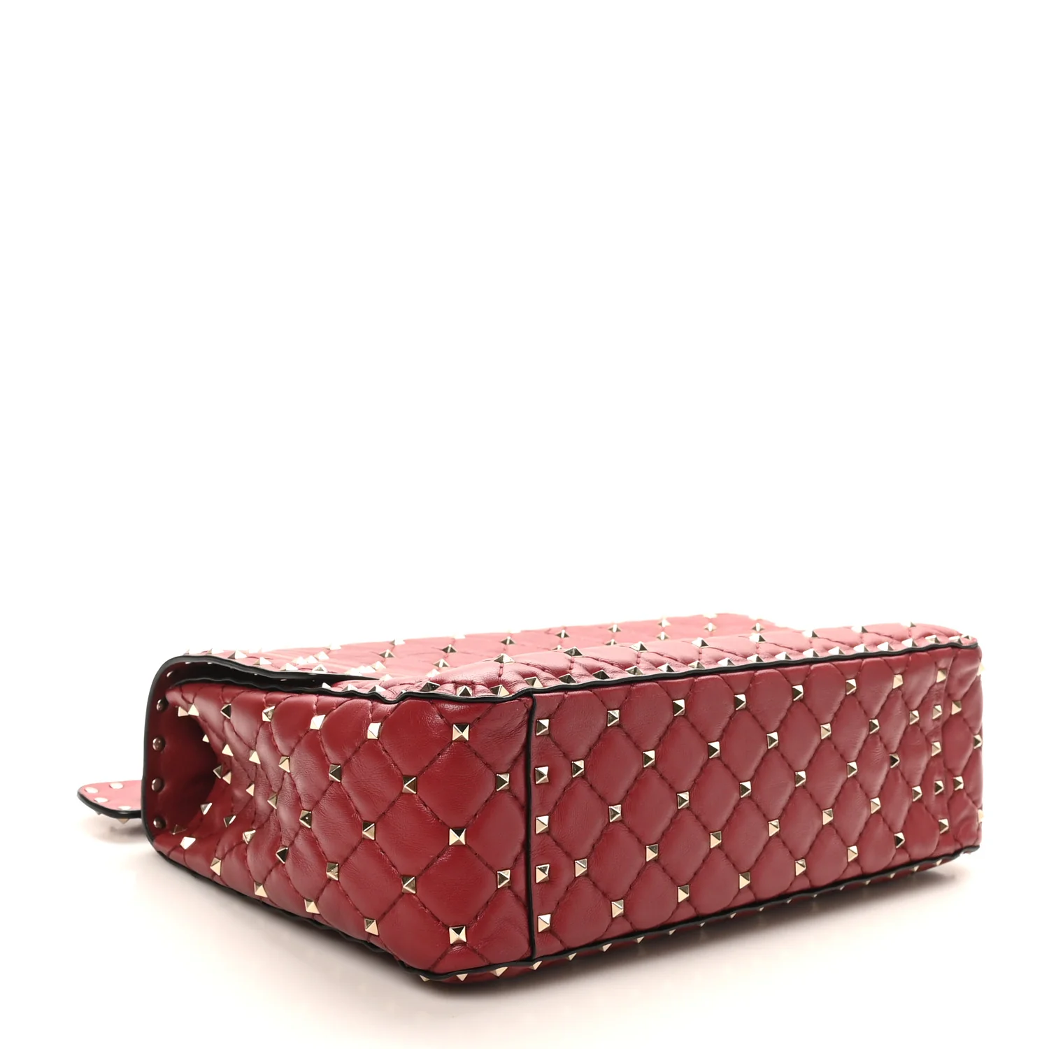 Nappa Large Rockstud Spike Shoulder Bag Rubino - Image 4