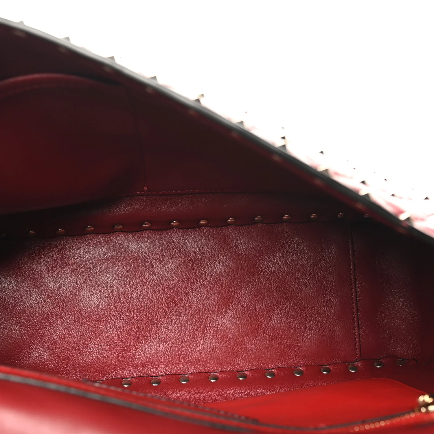 Nappa Large Rockstud Spike Shoulder Bag Rubino - Image 5