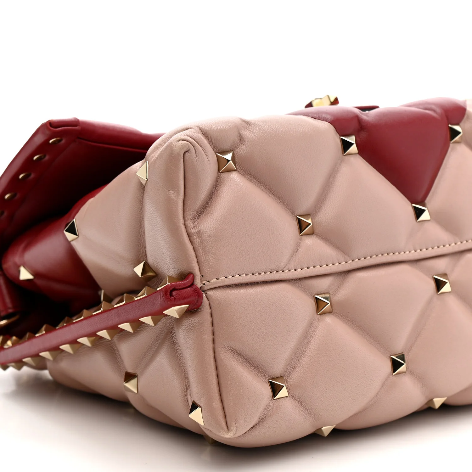 Nappa Medium Candystud Top Handle Bag Poudre Rubino - Image 10