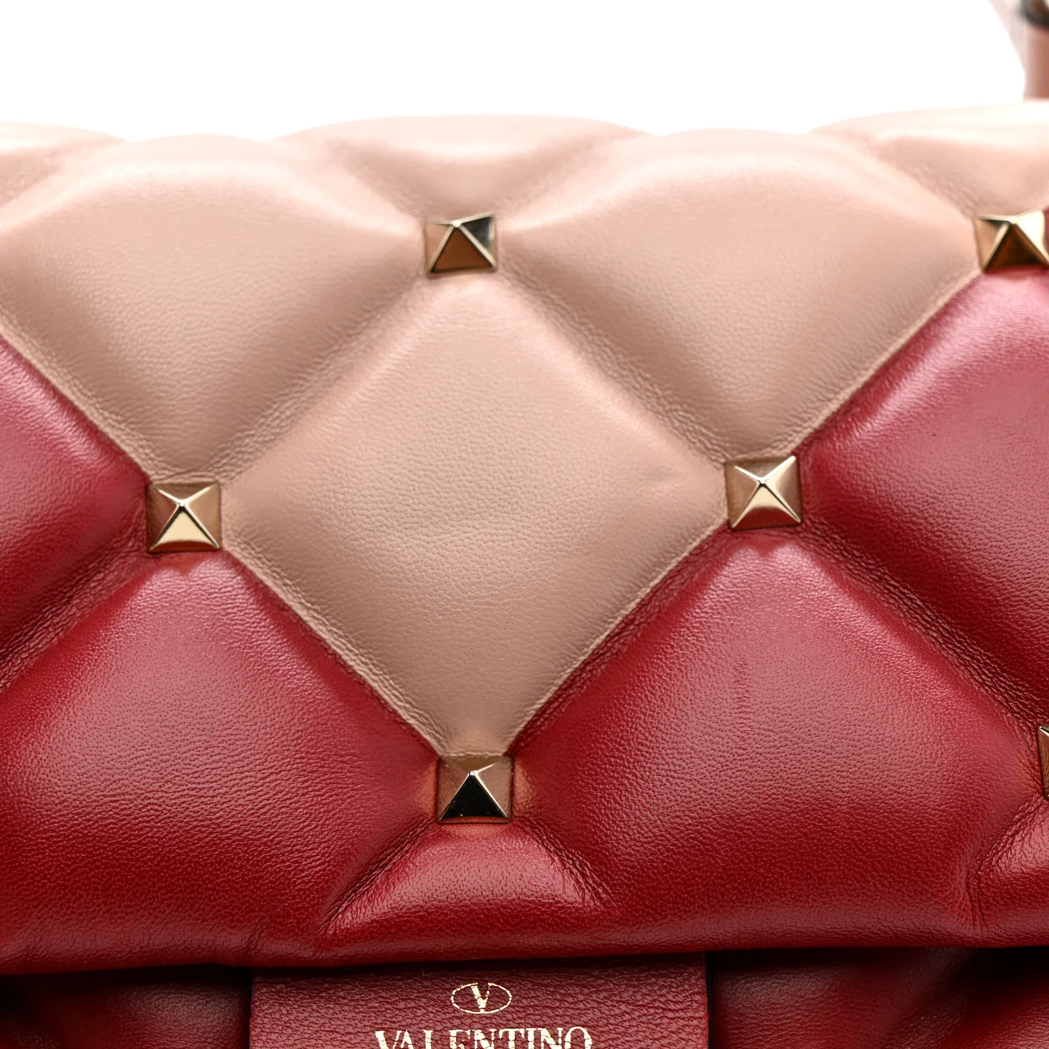 Nappa Medium Candystud Top Handle Bag Poudre Rubino - Image 13