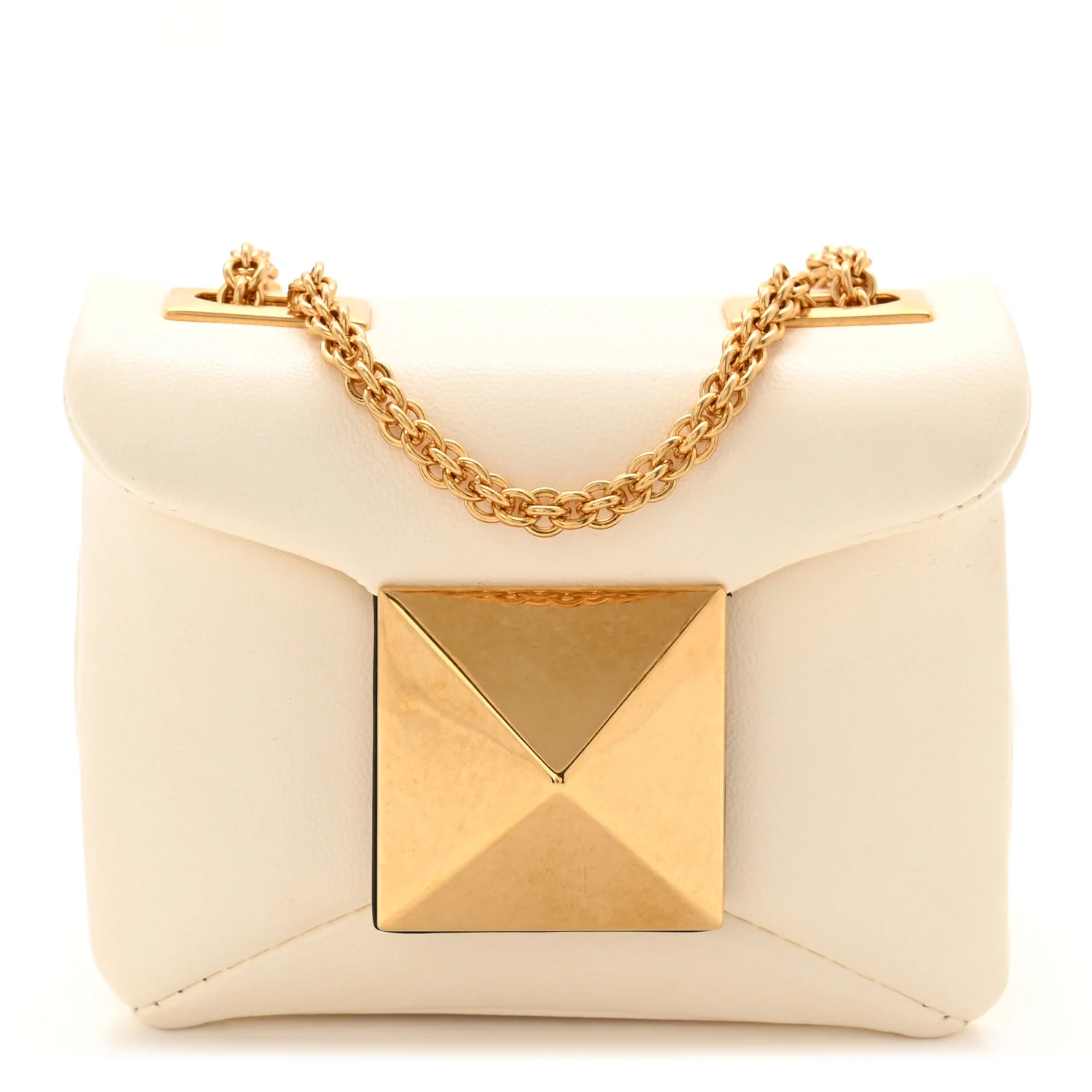Nappa Micro One Stud Chain Bag Ivory