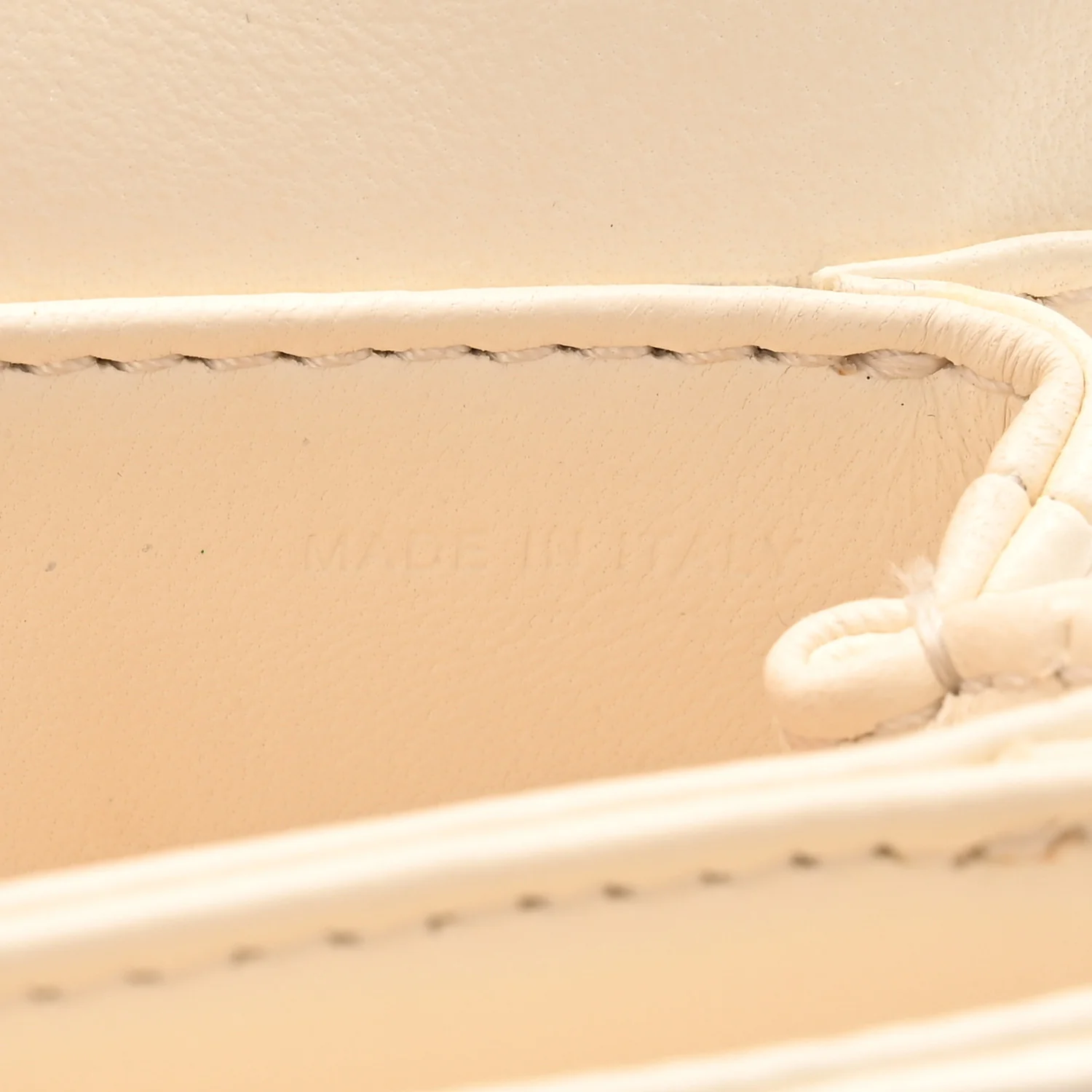 Nappa Micro One Stud Chain Bag Ivory - Image 7