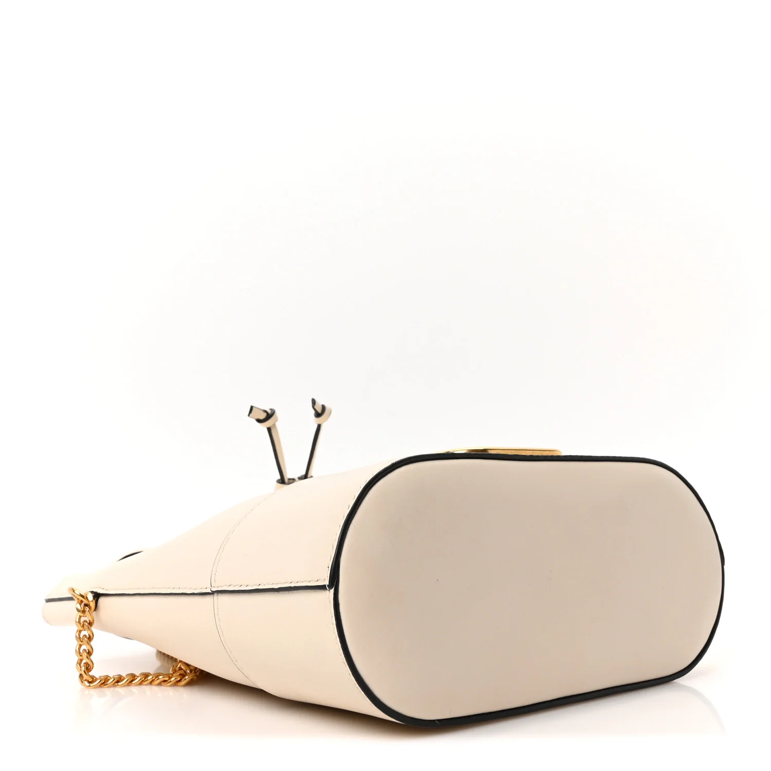 Nappa Mini VLogo Signature Chain Bucket Bag Light Ivory - Image 4