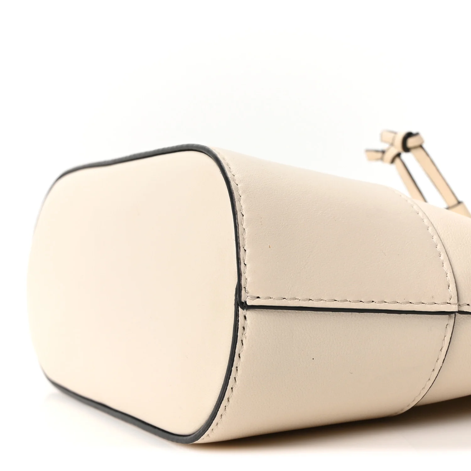 Nappa Mini VLogo Signature Chain Bucket Bag Light Ivory - Image 9