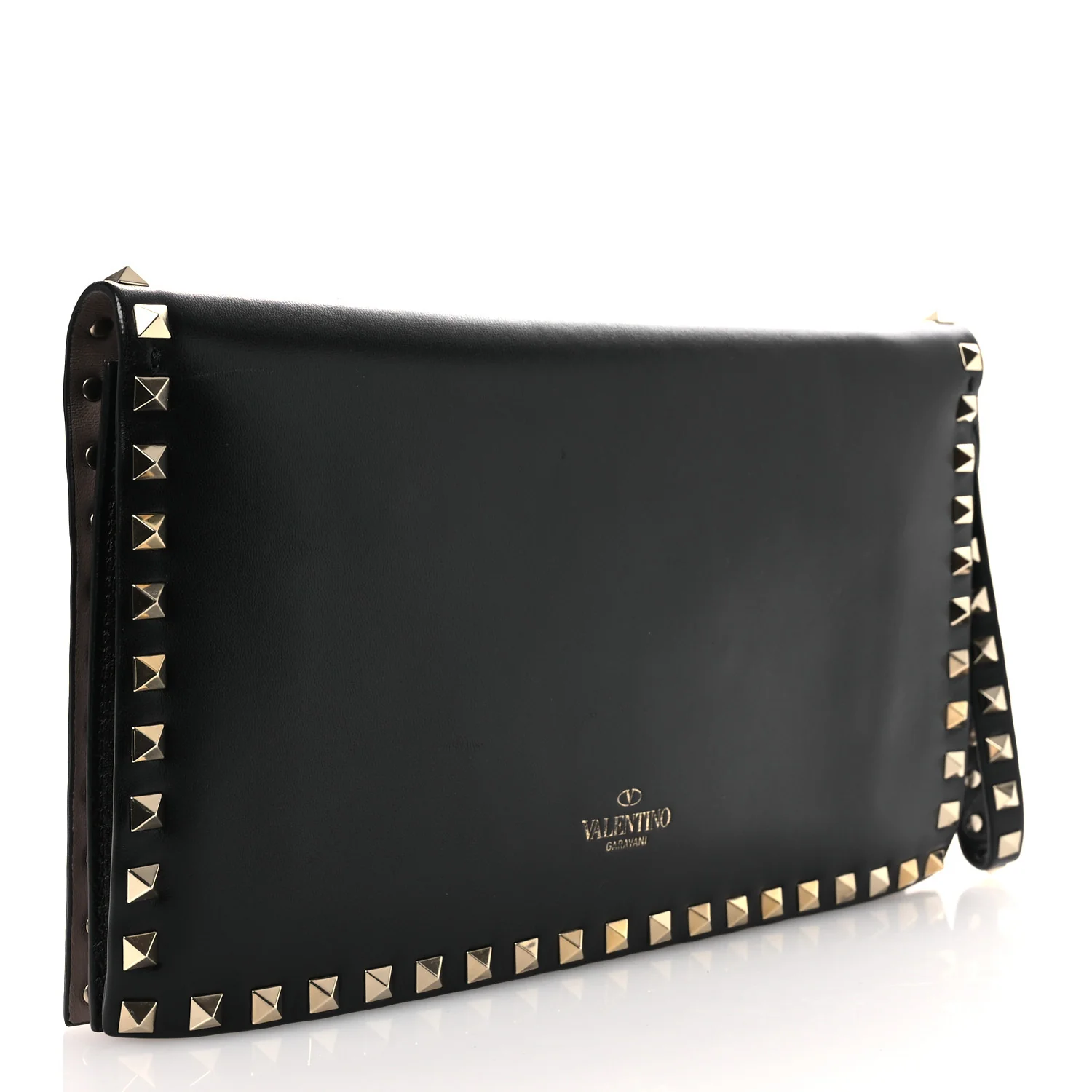 Nappa Rockstud Wristlet Clutch Black - Image 3