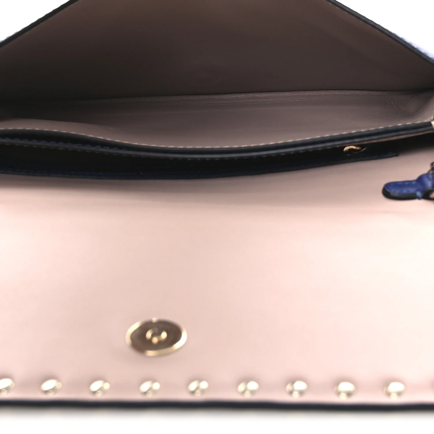 Nappa Rockstud Wristlet Clutch Blue - Image 5