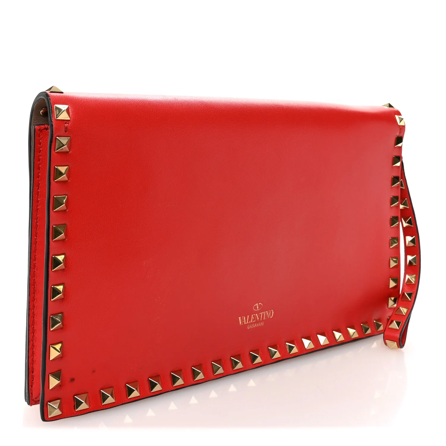 Nappa Rockstud Wristlet Clutch Rosso Valentino - Image 3
