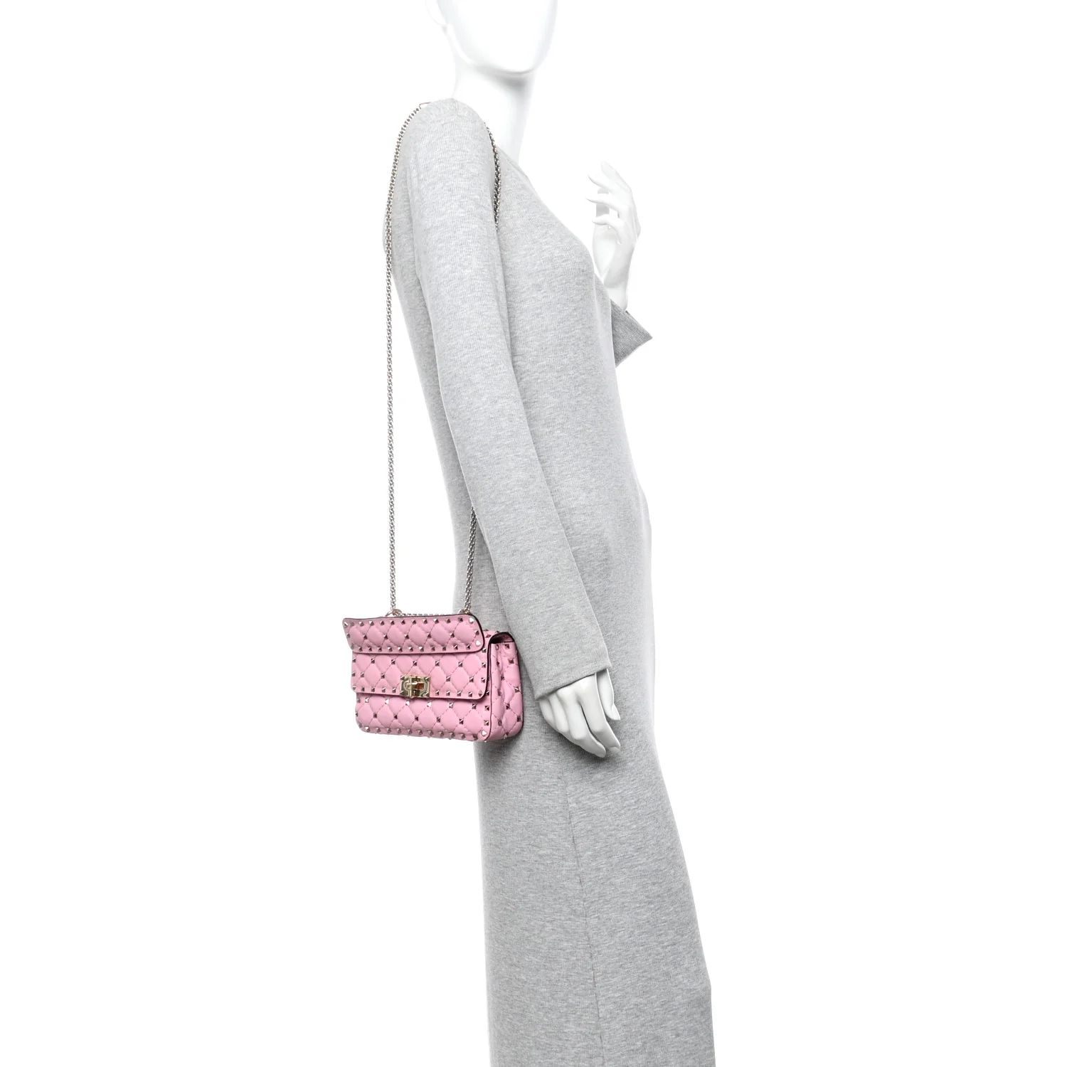 Nappa Small Rockstud Spike Shoulder Bag Giacinto - Image 2