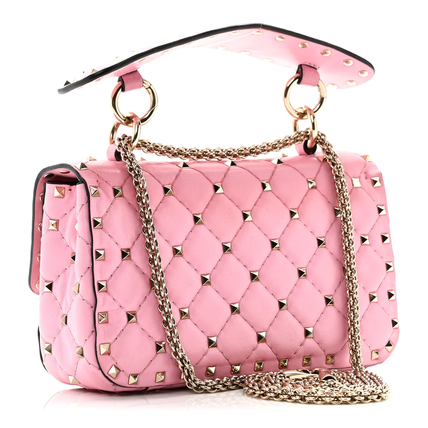 Nappa Small Rockstud Spike Shoulder Bag Giacinto - Image 3