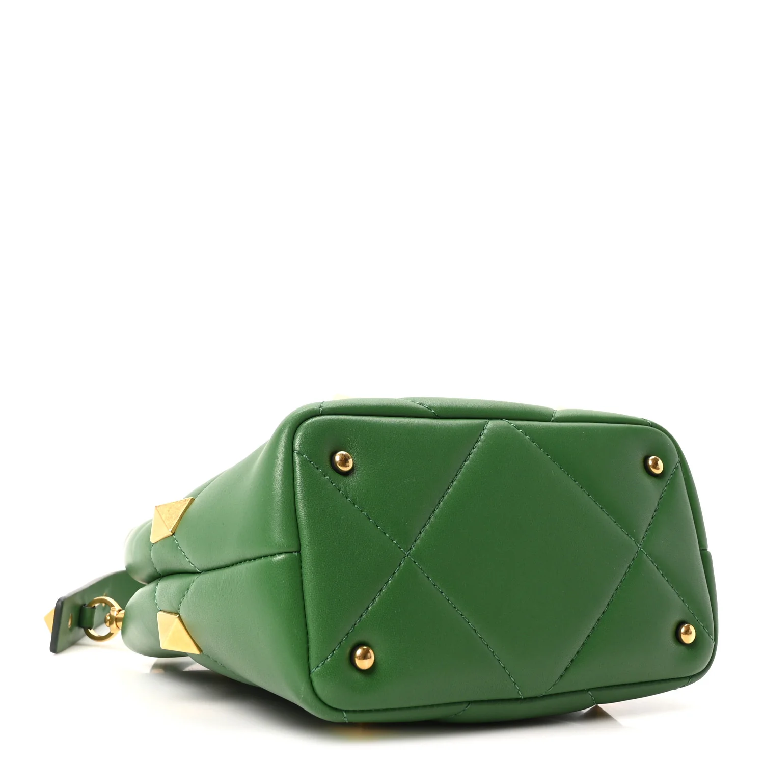 Nappa Small Roman Stud The Handle Bag Gea Green - Image 4
