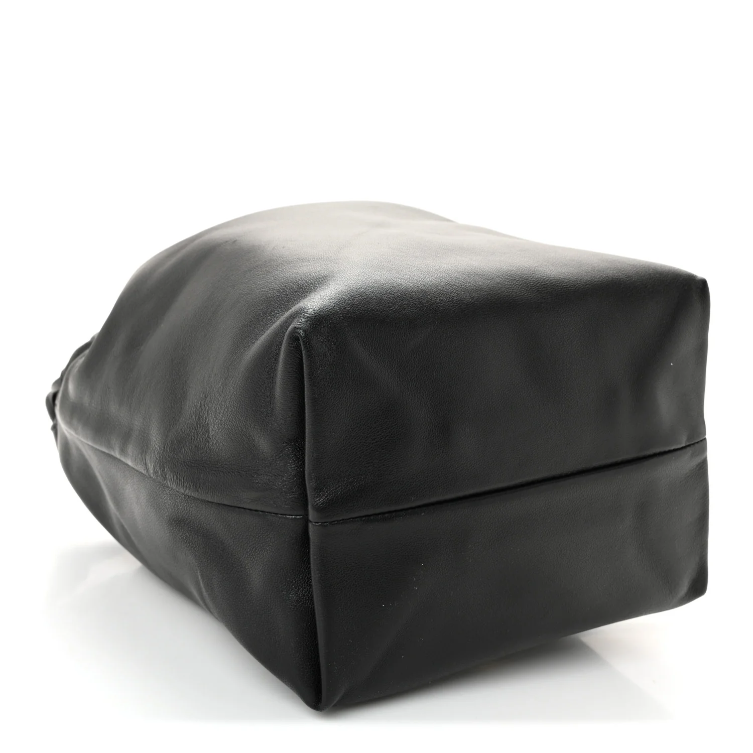 Nappa Vlogo Pouf Bucket Bag Black - Image 4