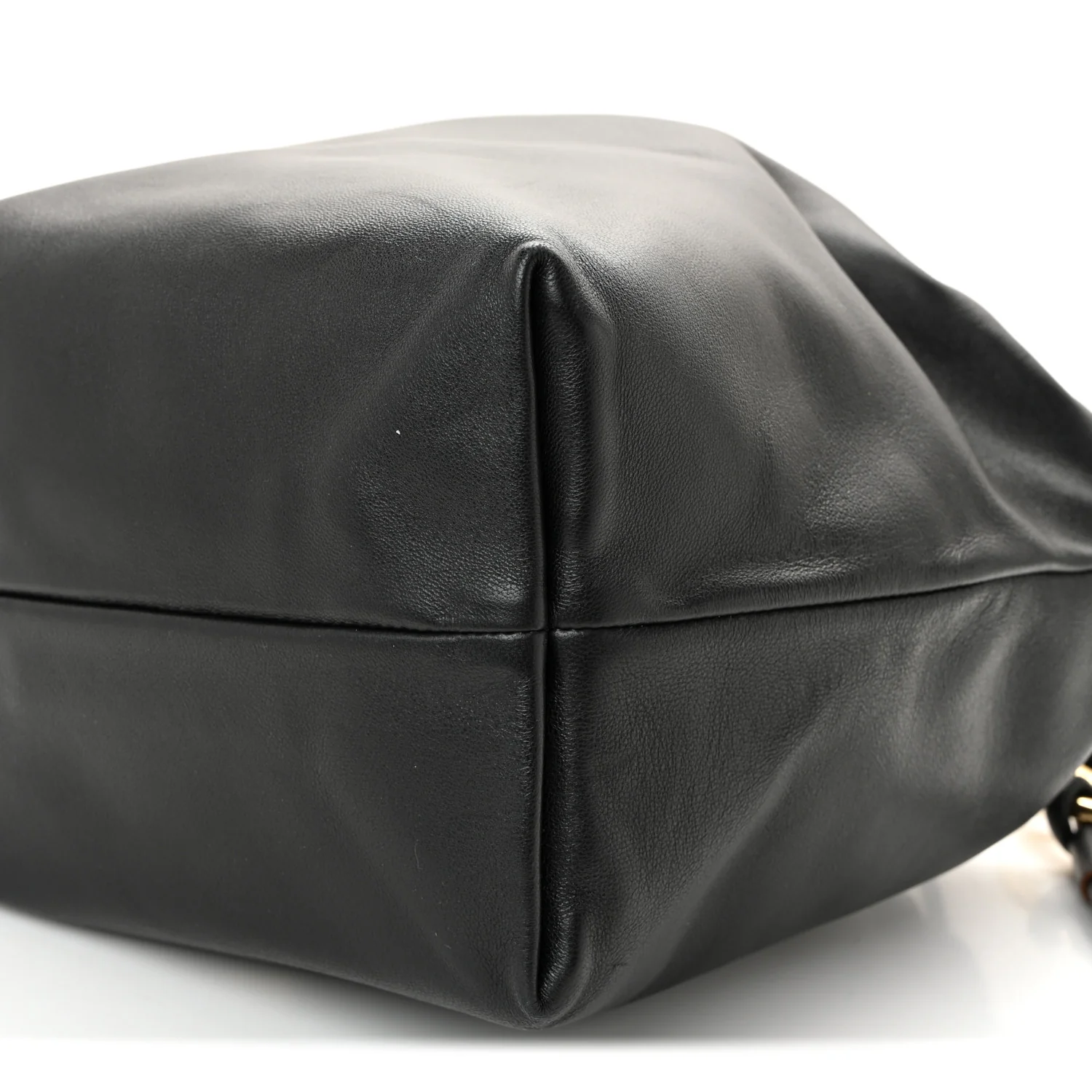 Nappa Vlogo Pouf Bucket Bag Black - Image 9