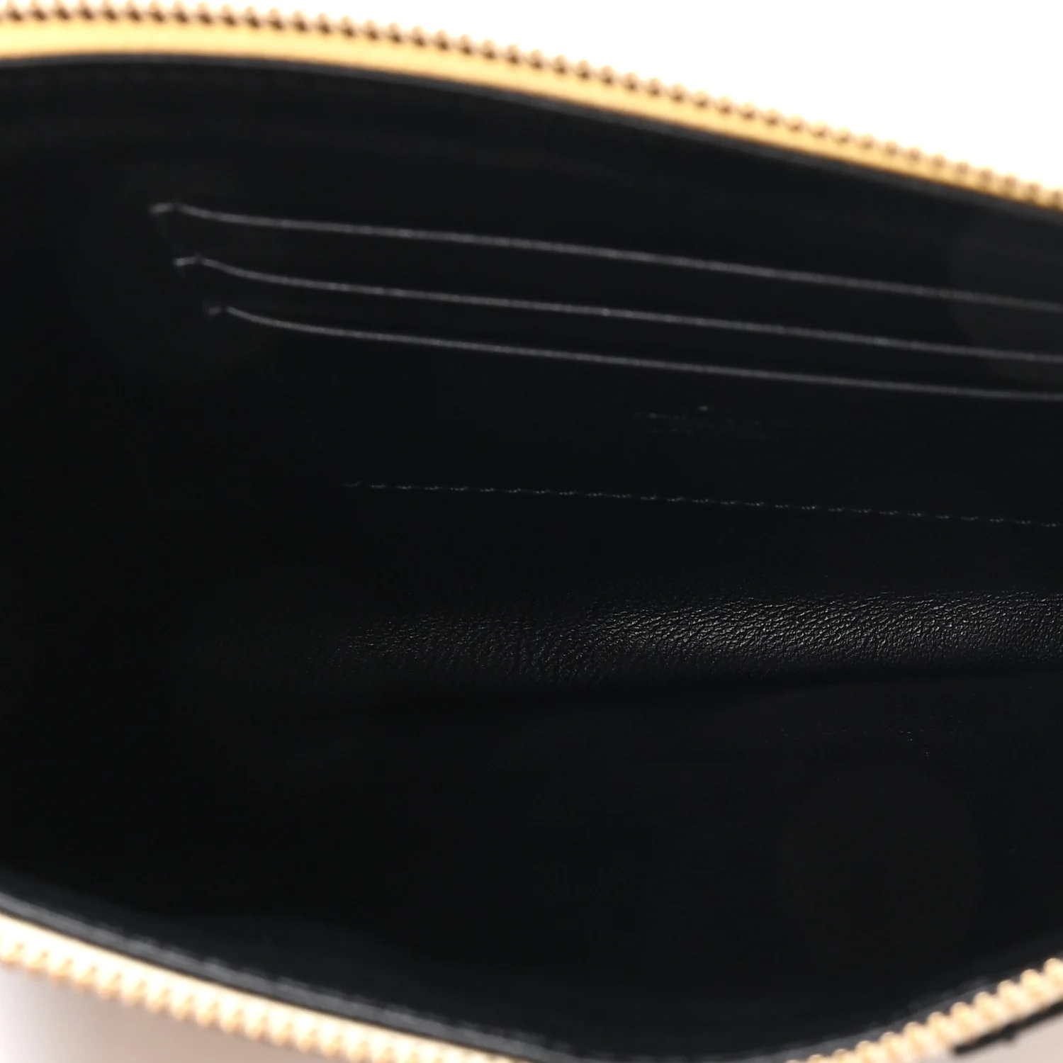 Nappa Vlogo Zip Pouch Butter Black - Image 5