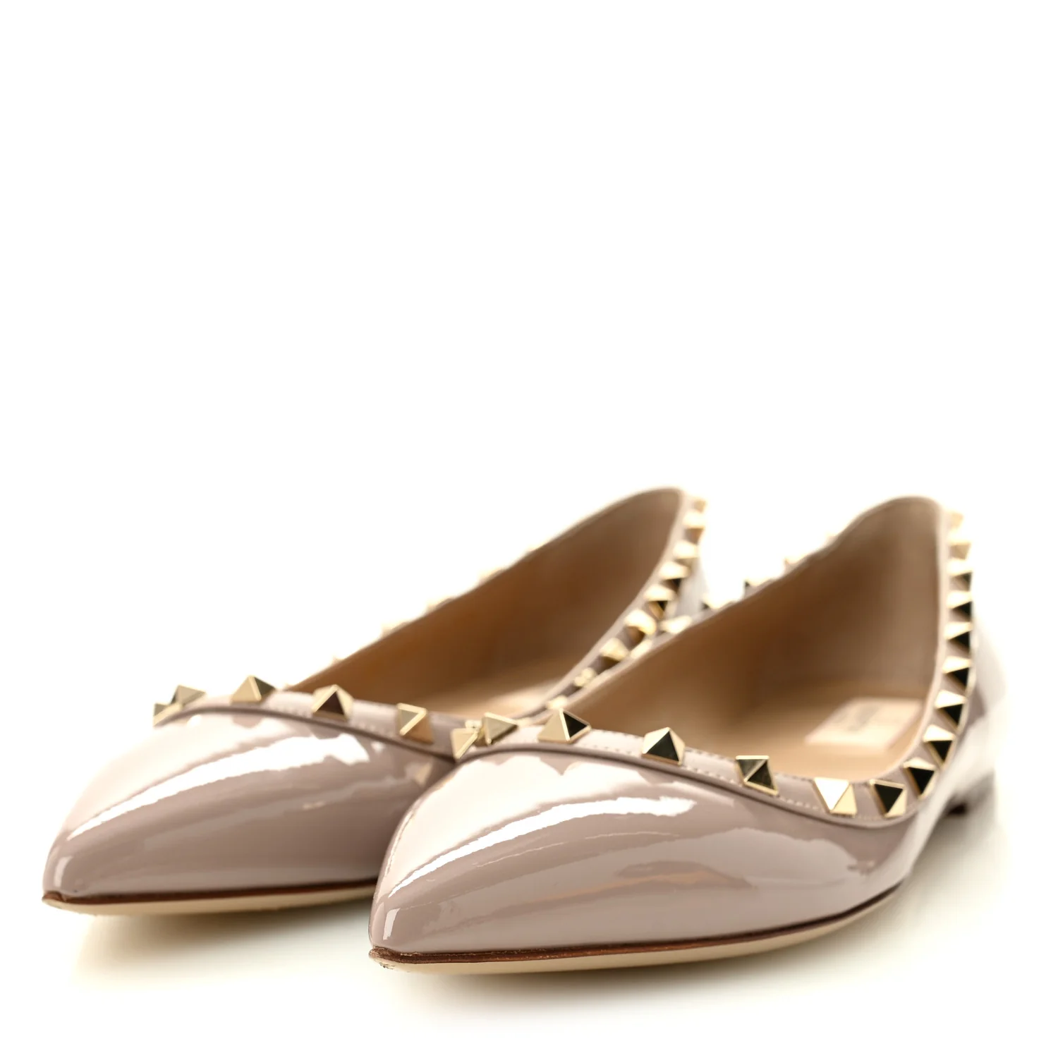 Patent Rockstud Ballerina Flats 40 Poudre - Image 3