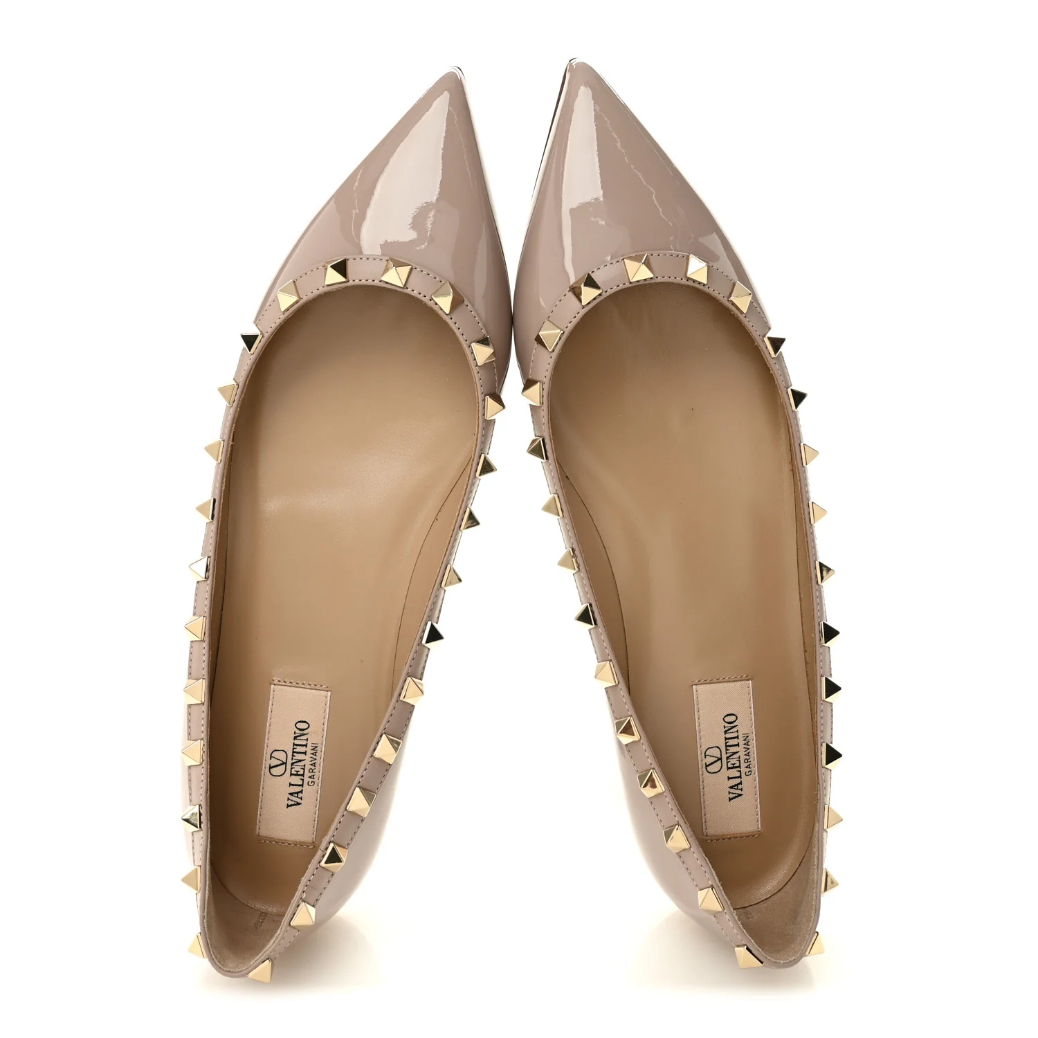 Patent Rockstud Ballerina Flats 40 Poudre - Image 5