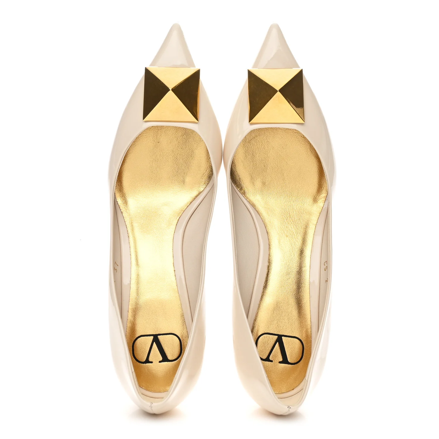 Patent Tonal One Stud Pumps 37 Ivory - Image 2