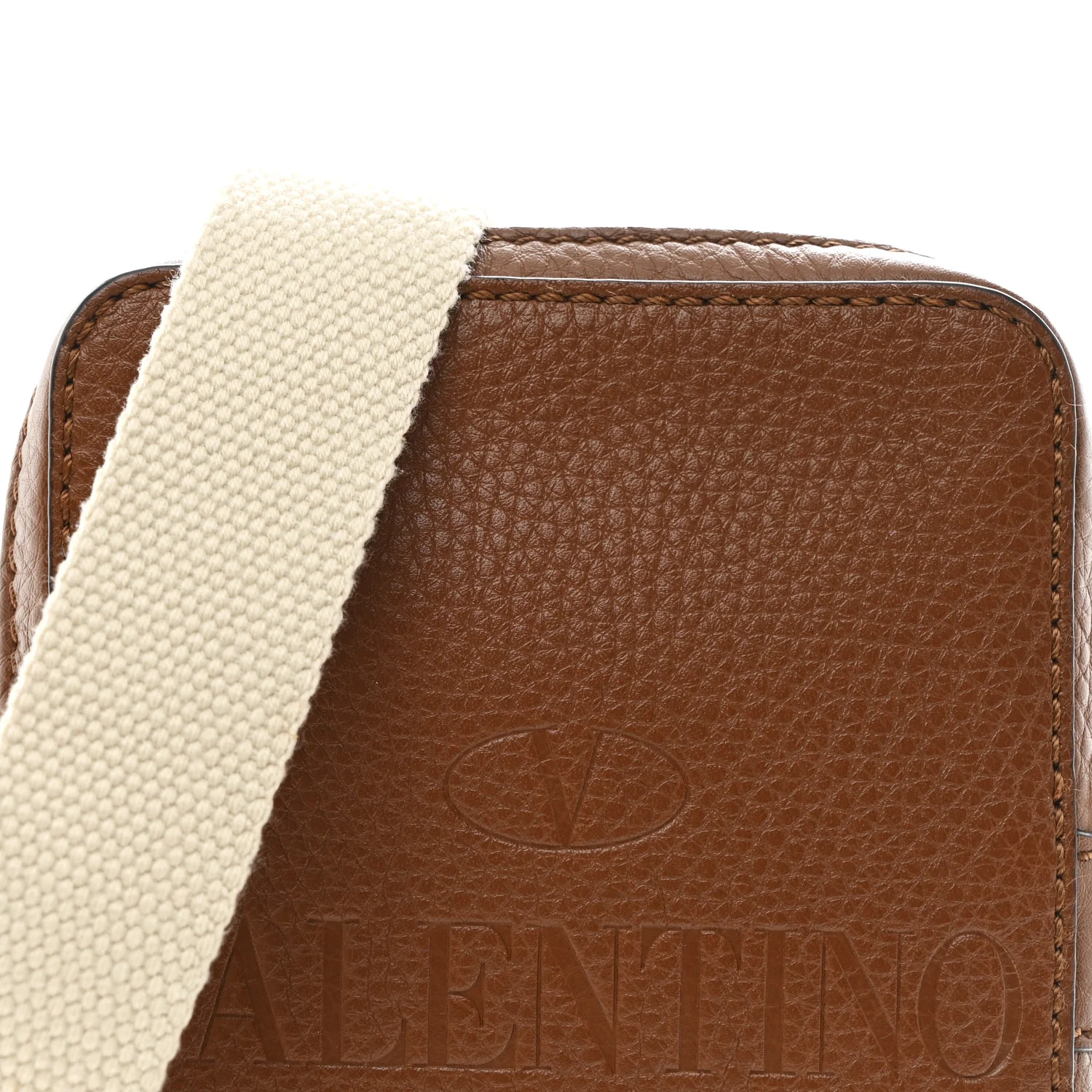 Pebbled Calfskin Logo Small Crossbody Bag Selleria - Image 7