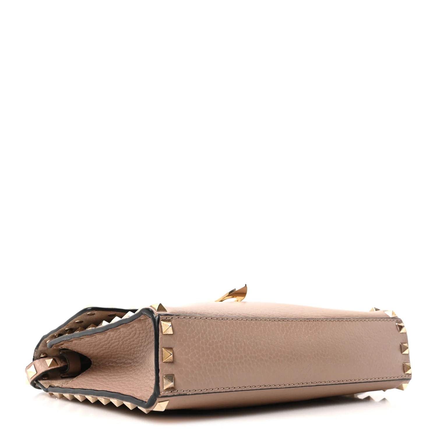 Pebbled Calfskin Medium Rockstud Flip Lock Crossbody Bag Skin Sorbet - Image 4
