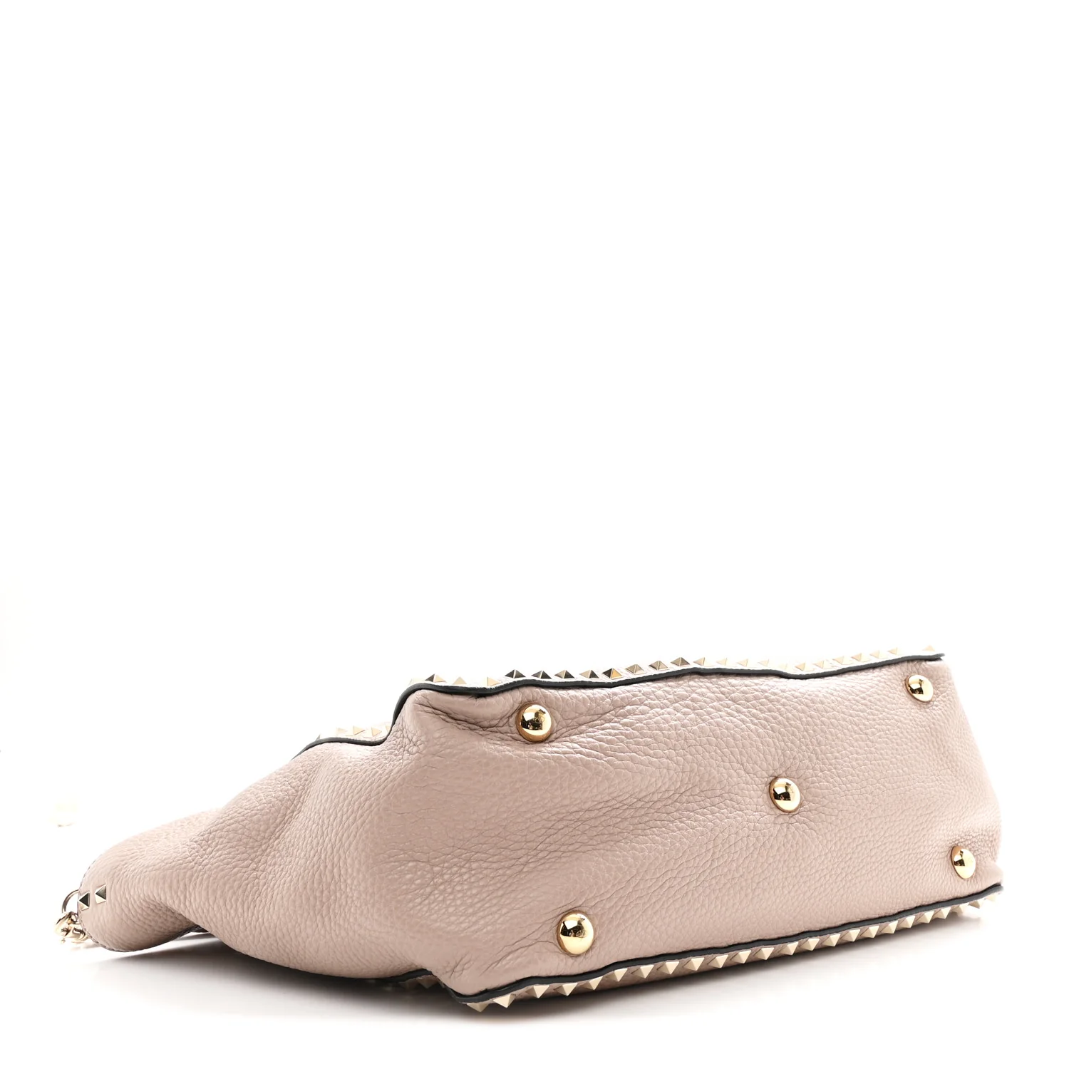 Pebbled Calfskin Medium Rockstud Tote Poudre - Image 4