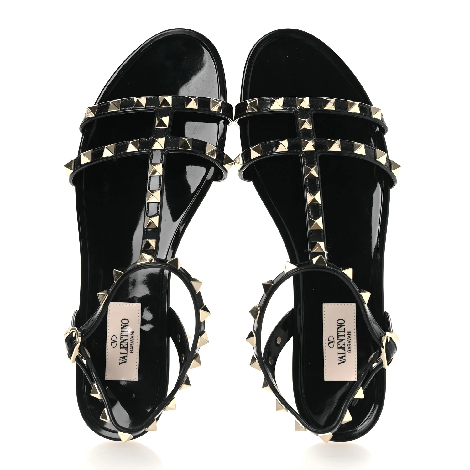 PVC Jelly Rockstud Caged Sandals 38 Black - Image 2