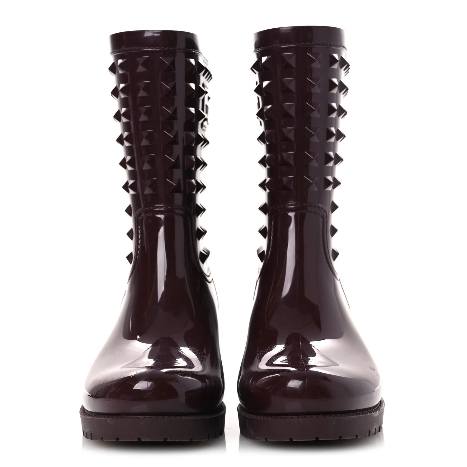 Rubber Rockstud Short Rainboots 40 Rubin - Image 3