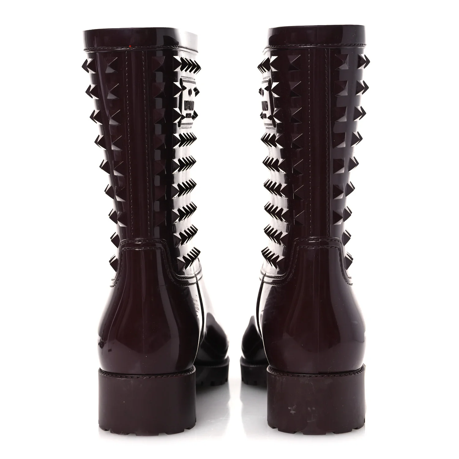 Rubber Rockstud Short Rainboots 40 Rubin - Image 6