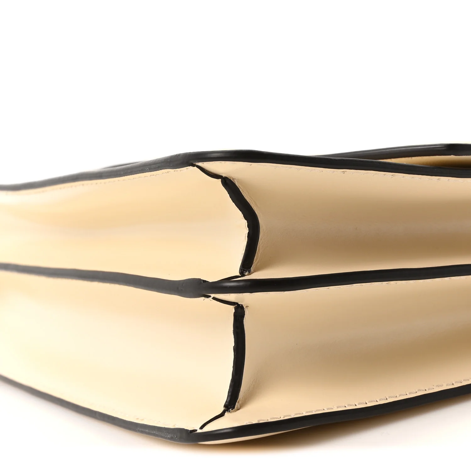 Shiny Calfskin Vain Shoulder Bag Butter - Image 10