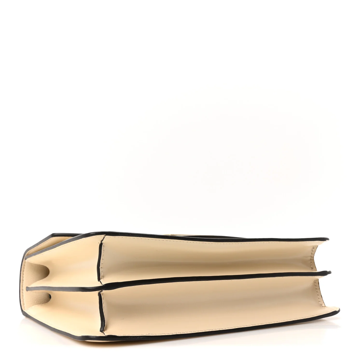 Shiny Calfskin Vain Shoulder Bag Butter - Image 4