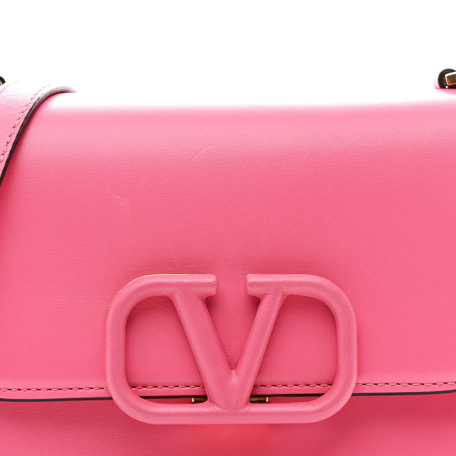 Smooth Calfskin Small VSling Shoulder Bag Pink - Image 13