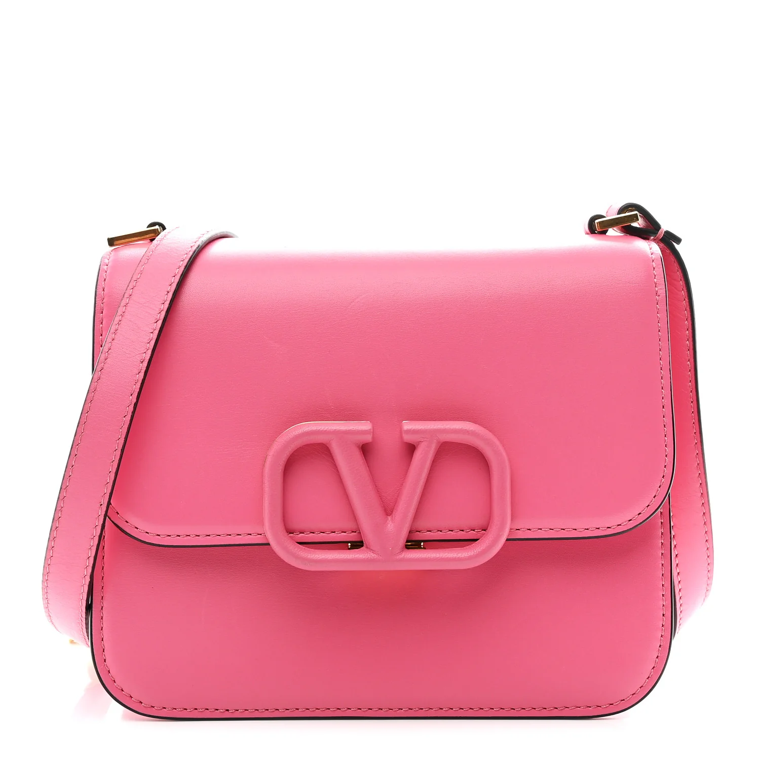 Smooth Calfskin Small VSling Shoulder Bag Pink - Image 2