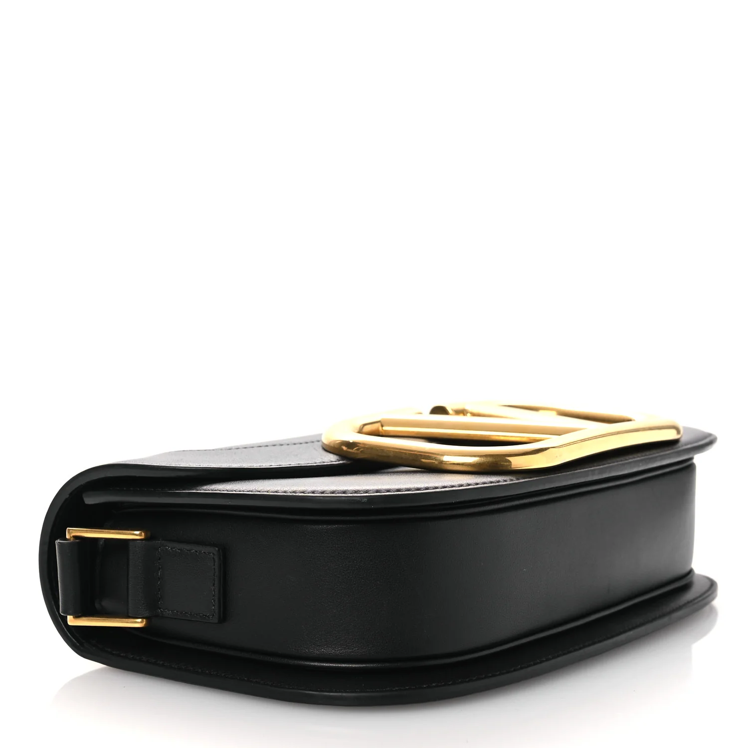 Smooth Calfskin Supervee Shoulder Bag Black - Image 4
