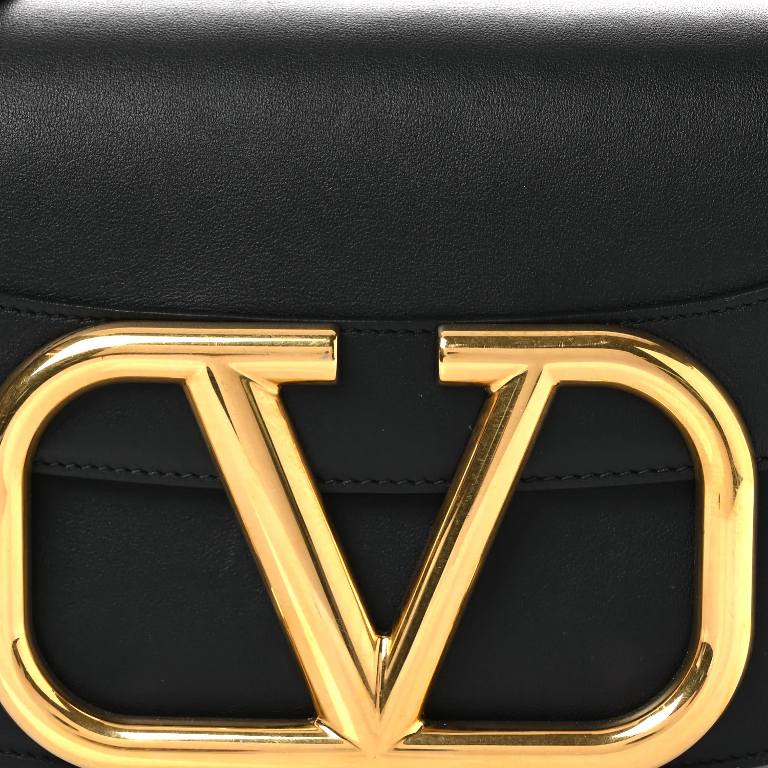 Smooth Calfskin Supervee Shoulder Bag Black - Image 7