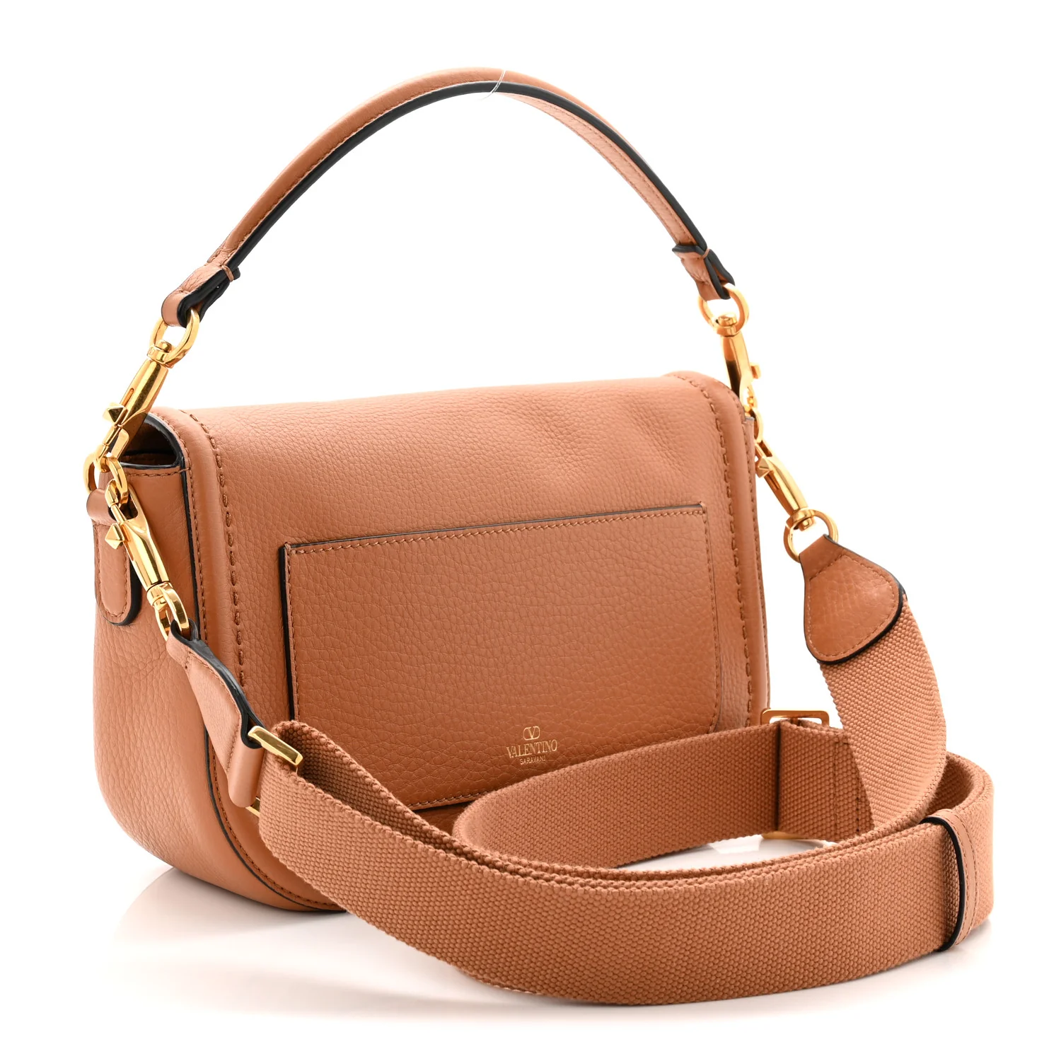 Soft Grainy Calfskin Alltime Shoulder Bag Almond Beige - Image 3