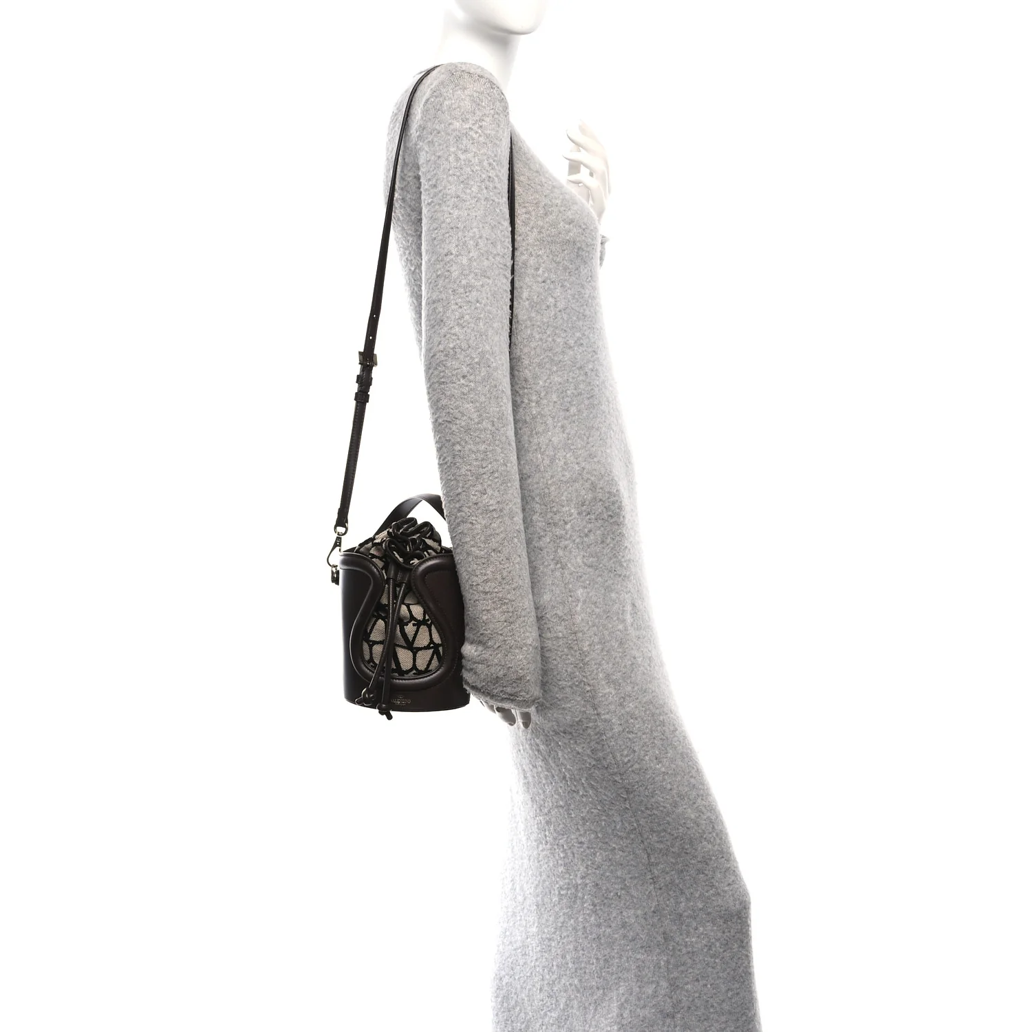 Toile Iconographe Nappa Le Cinquième Bucket Bag Naturale Black Fondant - Image 2