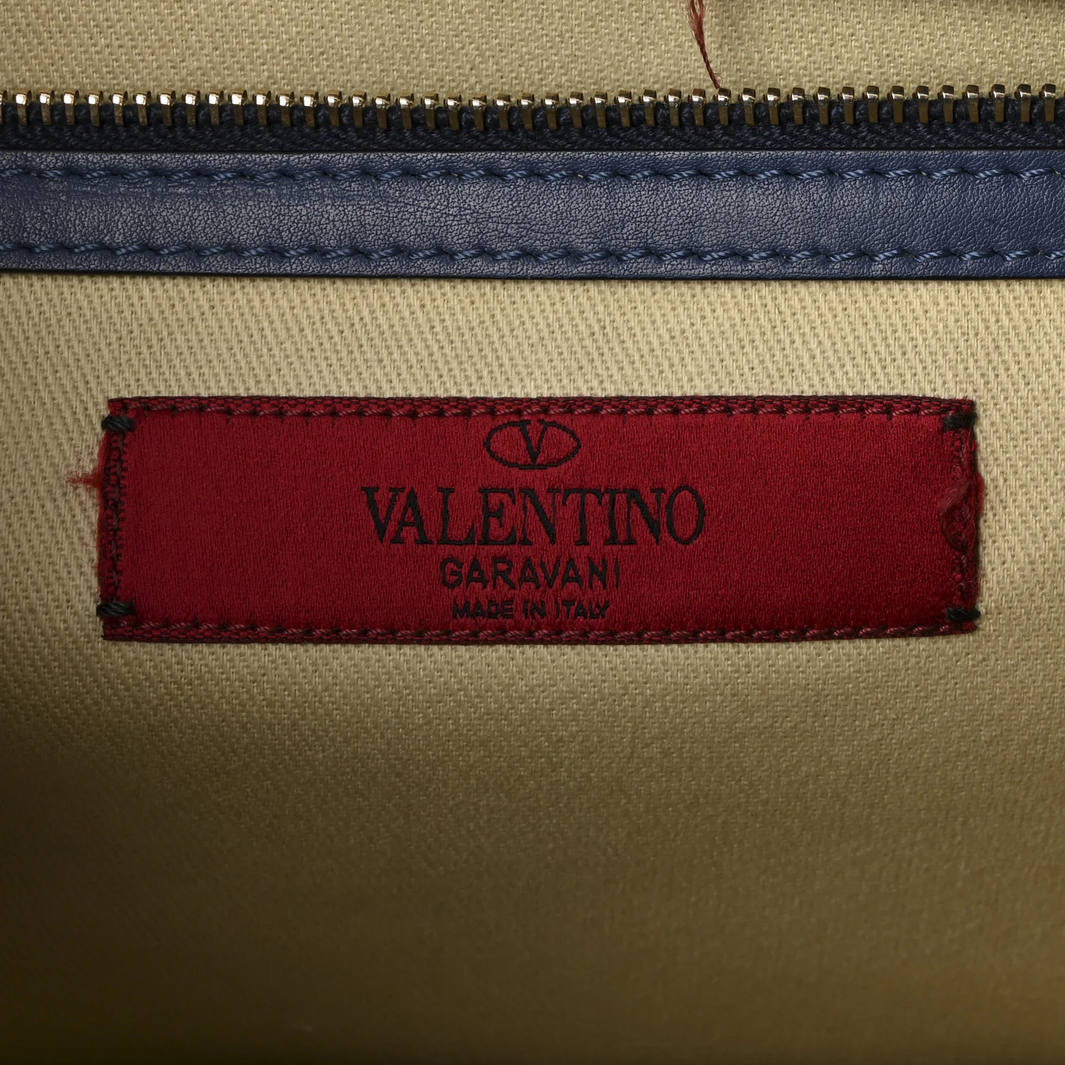 Vitello Medium Glam Lock Rockstud Flap Indigo - Image 6