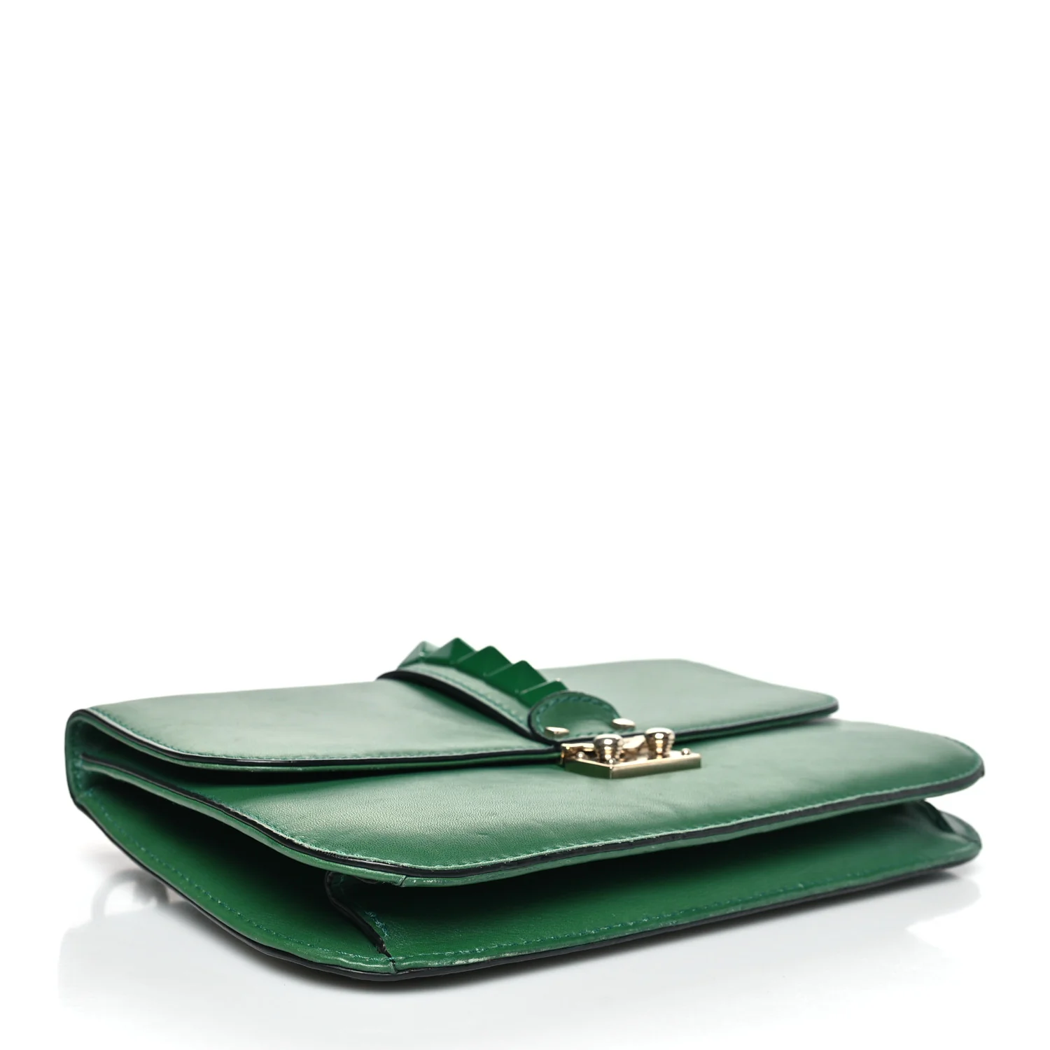 Vitello Medium Glam Lock Rockstud Flap Pop Green - Image 4