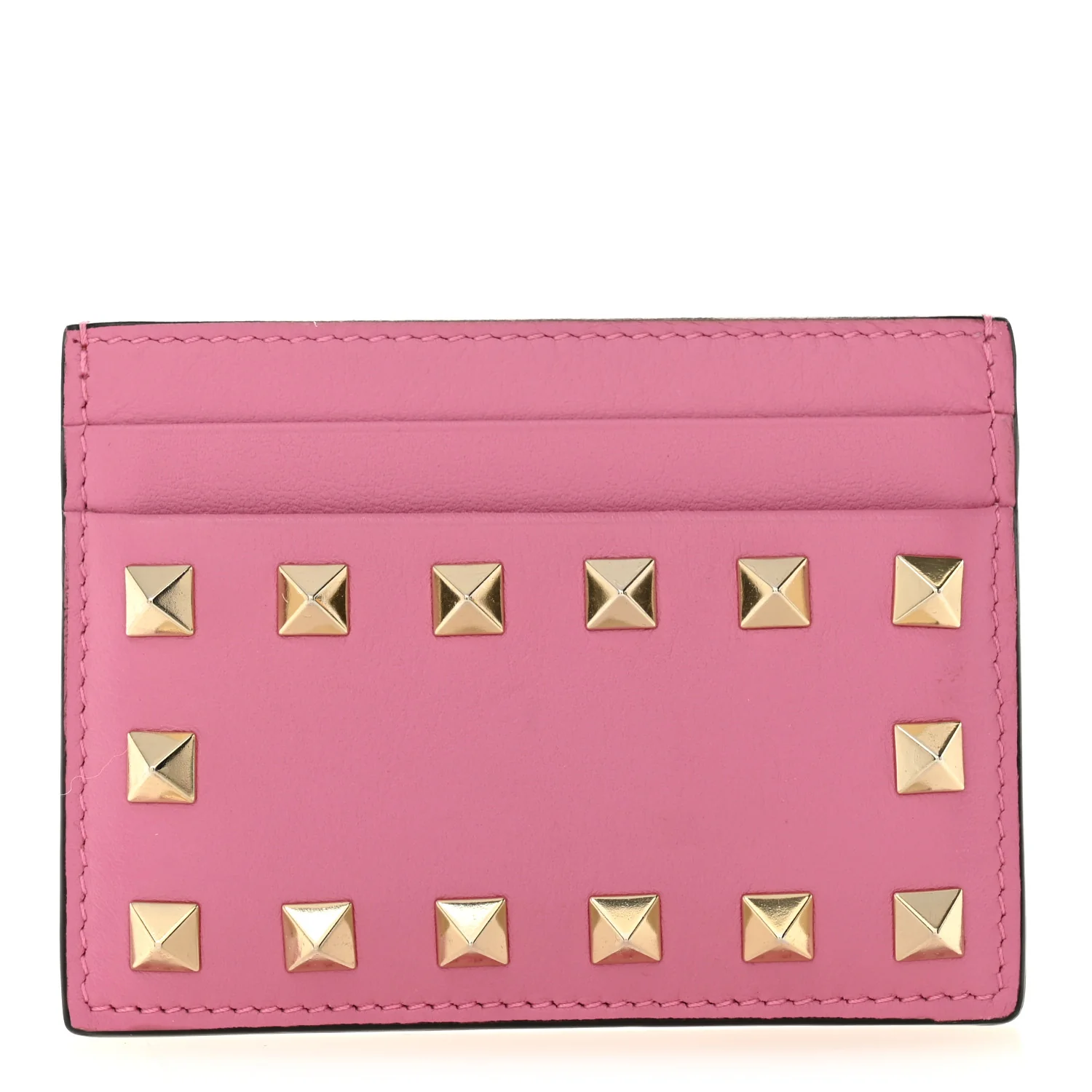 Vitello Rockstud Card Holder Ninphea