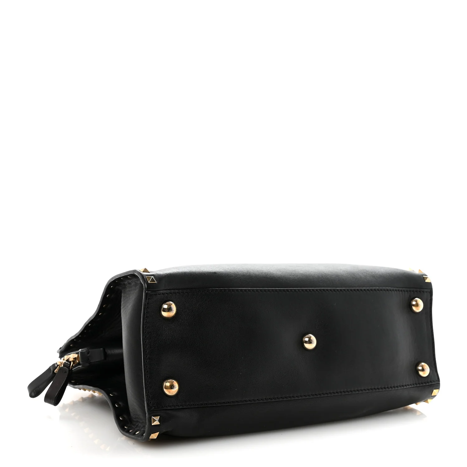 Vitello Rockstud Dome Shopper Black - Image 4