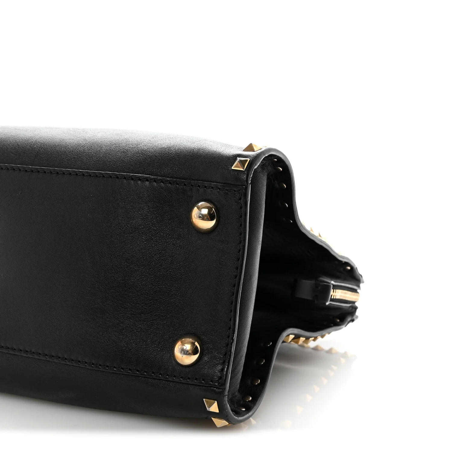 Vitello Rockstud Dome Shopper Black - Image 9