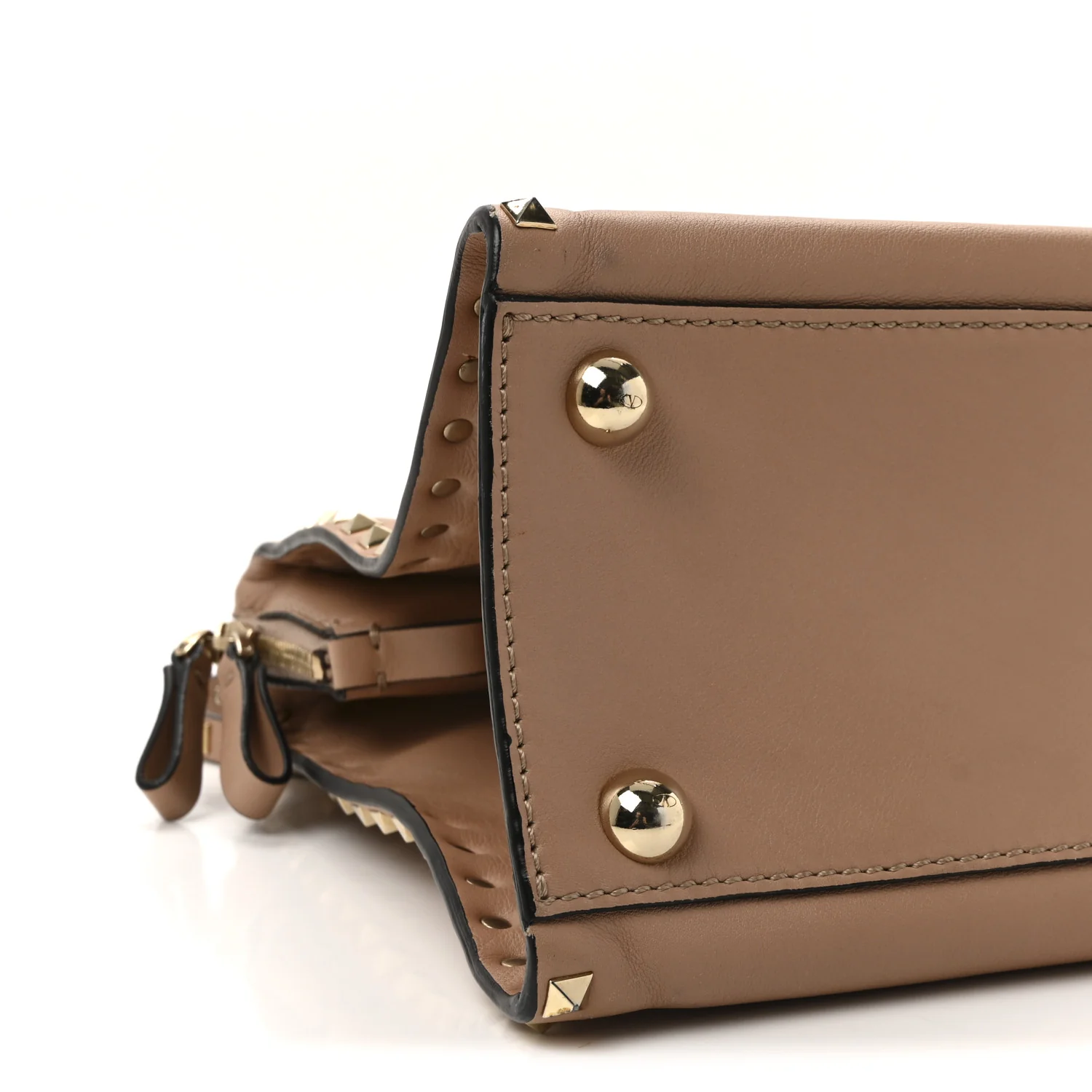 Vitello Rockstud Dome Shopper Soft Noisette - Image 8