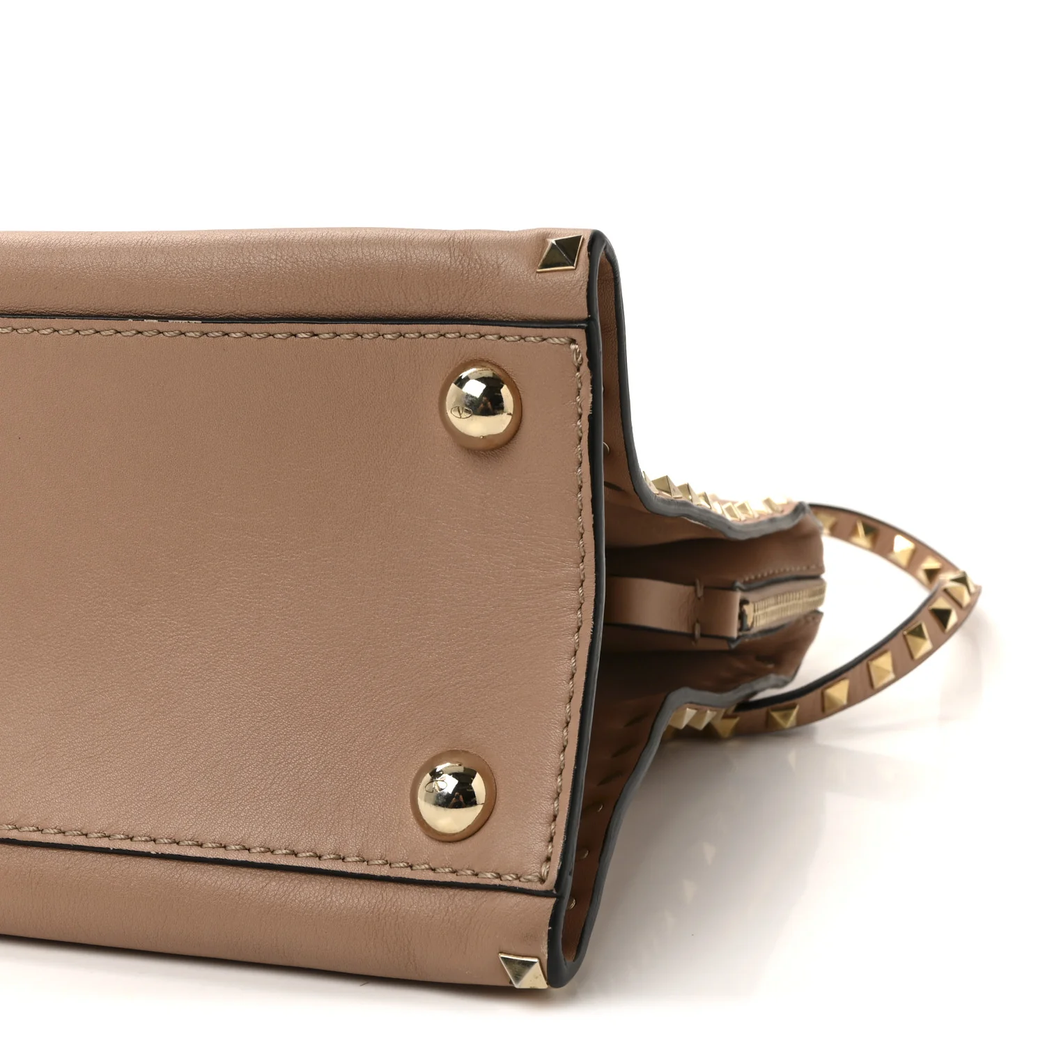 Vitello Rockstud Dome Shopper Soft Noisette - Image 9
