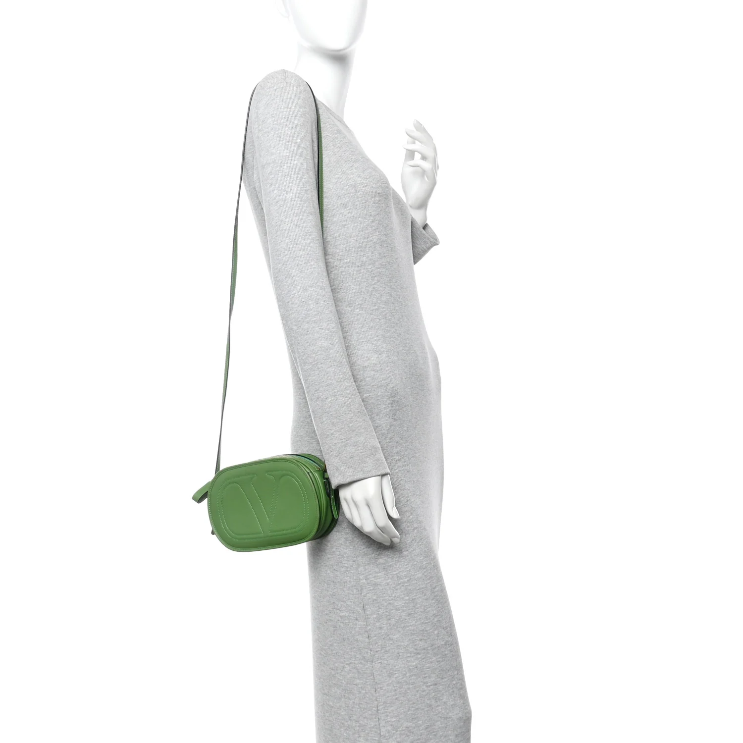 Vitello Small Logo Go Crossbody Bag Clover - Image 2