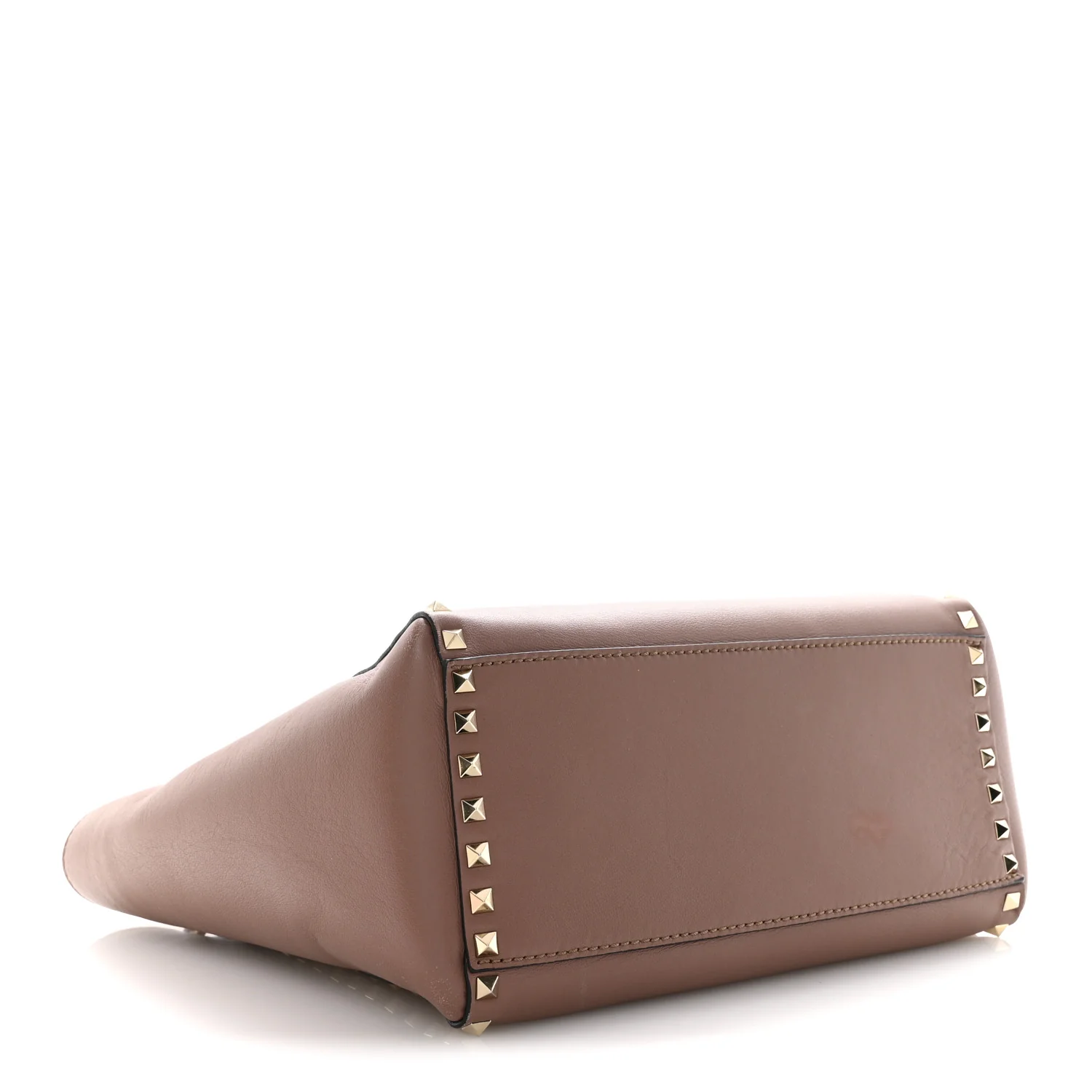 Vitello Small Rockstud Double Handle Tote Antique Rose - Image 4