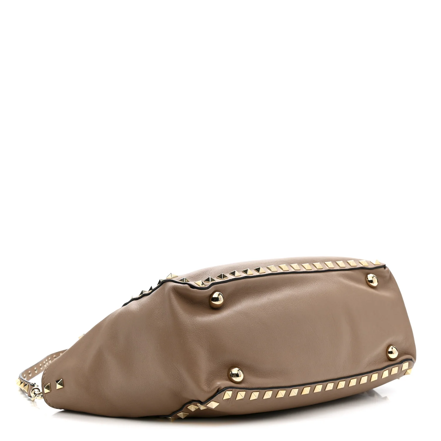 Vitello Small Rockstud Tote Beige - Image 4