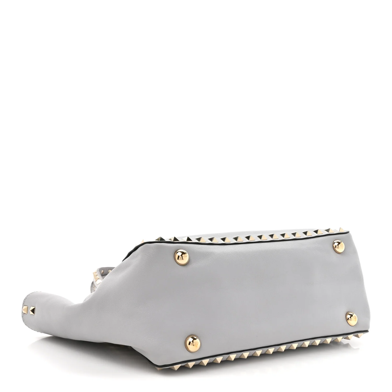 Vitello Small Rockstud Tote Grey - Image 4