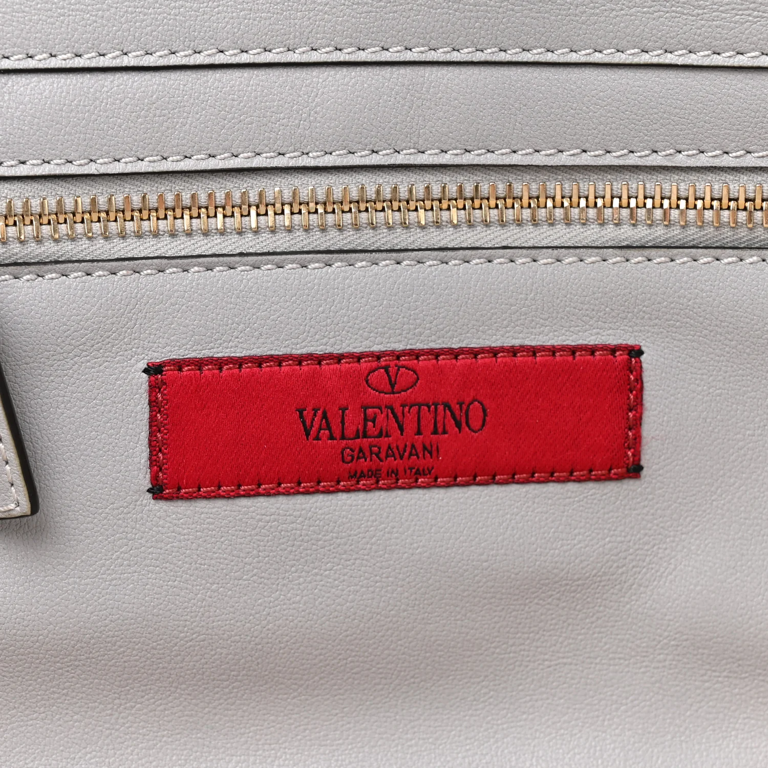 Vitello Small Rockstud Tote Grey - Image 6